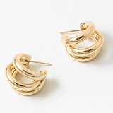 Tiny Triple Hoop Earrings