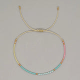 Blush and Mint Thread Bracelet
