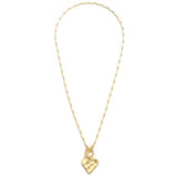 Textured Heart Toggle Necklace