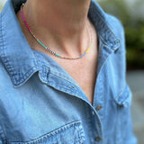 Tiny Beaded Necklace Filled with Joy