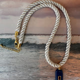 Santorini Blue Tide Silk Cord Necklace