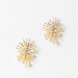 Sparkling Starburst Gold Studs