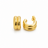 Double Gold Hoops