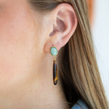Mint and Tigers Eye Earrings