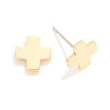 Gold Classic Cross Studs