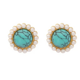 Turquoise Garden Party Studs