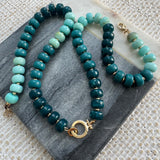 Electric Sea Resin Necklace