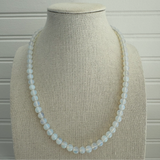 Picture of an opaque white bead necklace