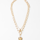 Sunbeam Heart Duo Necklace
