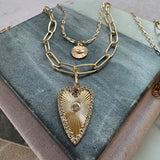 Sunbeam Heart Duo Necklace