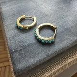 Turquoise Mini Hoop Earrings