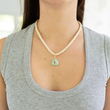 Sea Glass and Silk Cord Necklace