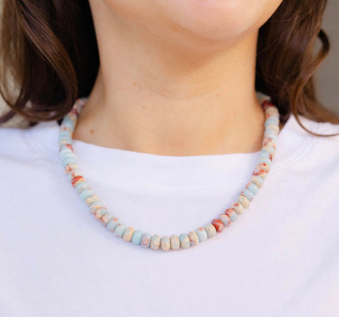 Beach Cliff Gemstone Necklace