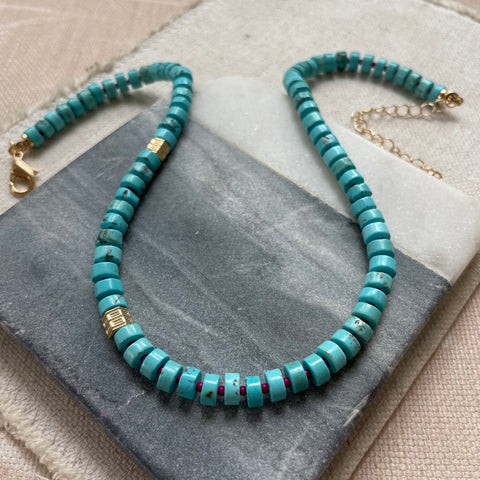 All you Need is Love Gemstone Turquoise Necklace