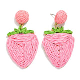 Woven Strawberry Earrings