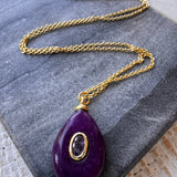 Olive and Orchid Gold Necklace