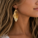 Gold Leaf Weightless Statement Earrings