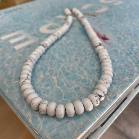 White Turquoise Gemstone Necklace