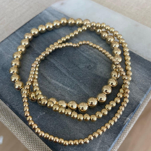 Triple Gold Bracelets (comes in set of three)