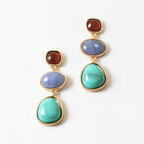 Three Stone Drop Earrings