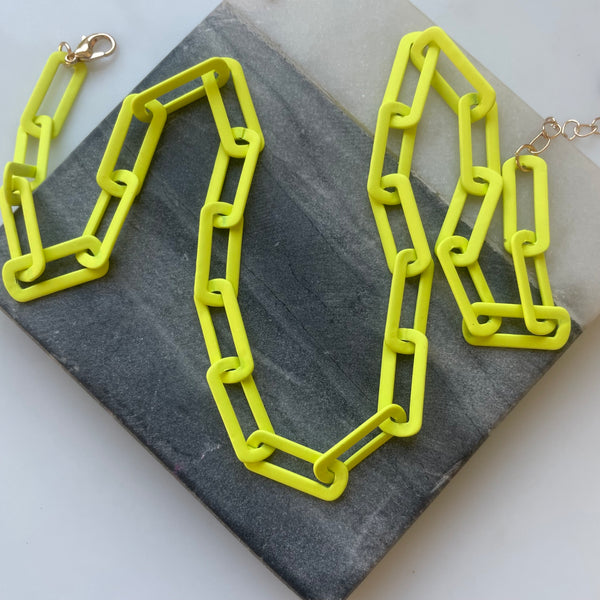 Neon Link Necklace