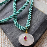 Verde Rose Silk Cord Necklace