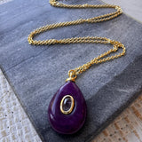 Olive and Orchid Gold Necklace