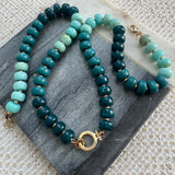 Electric Sea Resin Necklace