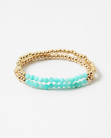 Setting Sun and Sea Glass Bracelets