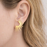 Gold Sunburst Studs