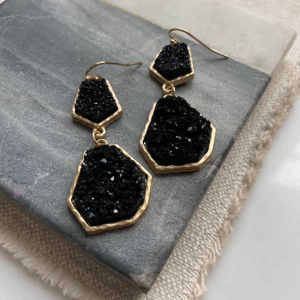 Midnight Druzy Earrings
