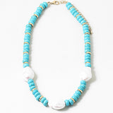 Turquoise and Pearl Necklace