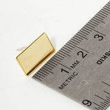 Rectangle Gold Studs