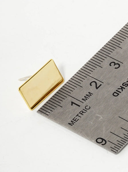Rectangle Gold Studs