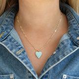 Carolina Blue Heart Necklace
