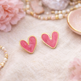 Pre-Order Pink Heart Studs • Shipping 1/11