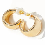 Glossy Gold Hoops