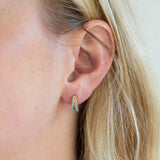 Double Turquoise Circle Hoops