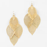 Gold Leaf Weightless Statement Earrings
