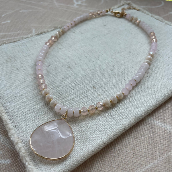 Ballerina Pink Gemstone Necklace