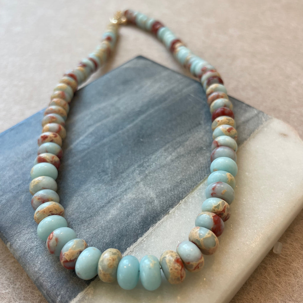 Beach Cliff Gemstone Necklace