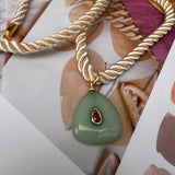 Sea Glass and Silk Cord Necklace