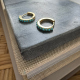 Turquoise Mini Hoop Earrings