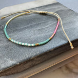Blush and Mint Thread Bracelet