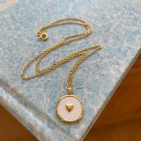 White and Gold Heart Disc