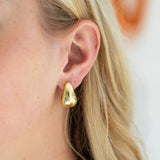 Gold Puffy Teardrops