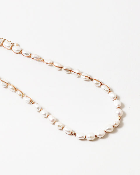 Woven Pearl Necklace
