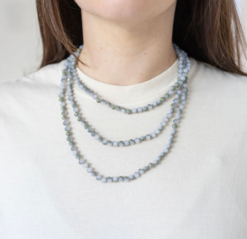 Picture of a set of three gray bead strands