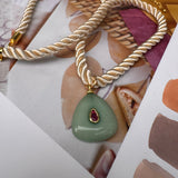 Sea Glass and Silk Cord Necklace