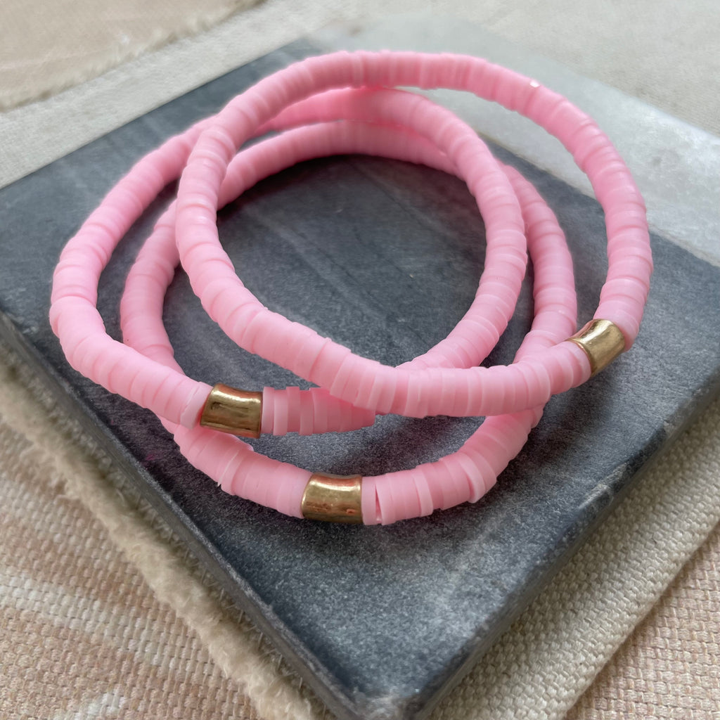 Pink Triple Bracelet Set